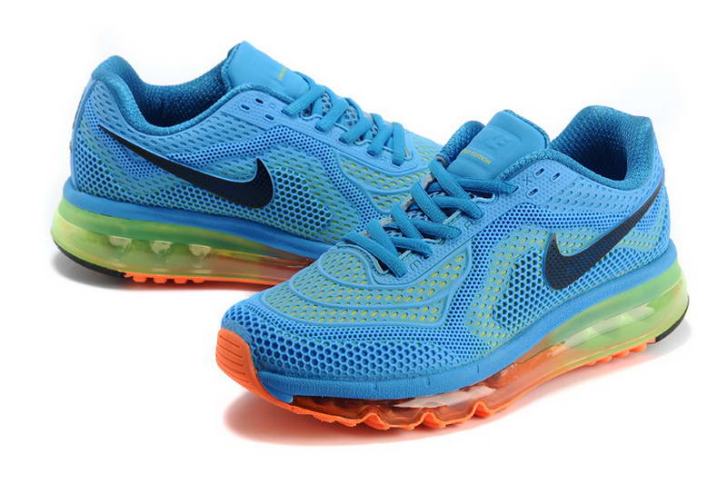 Nike Air Max 2014 KPU Chaussures Femmes Bleu Noir Orange (1)